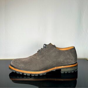 Dries Van Noten Gray Suede Derby Shoes NEW
